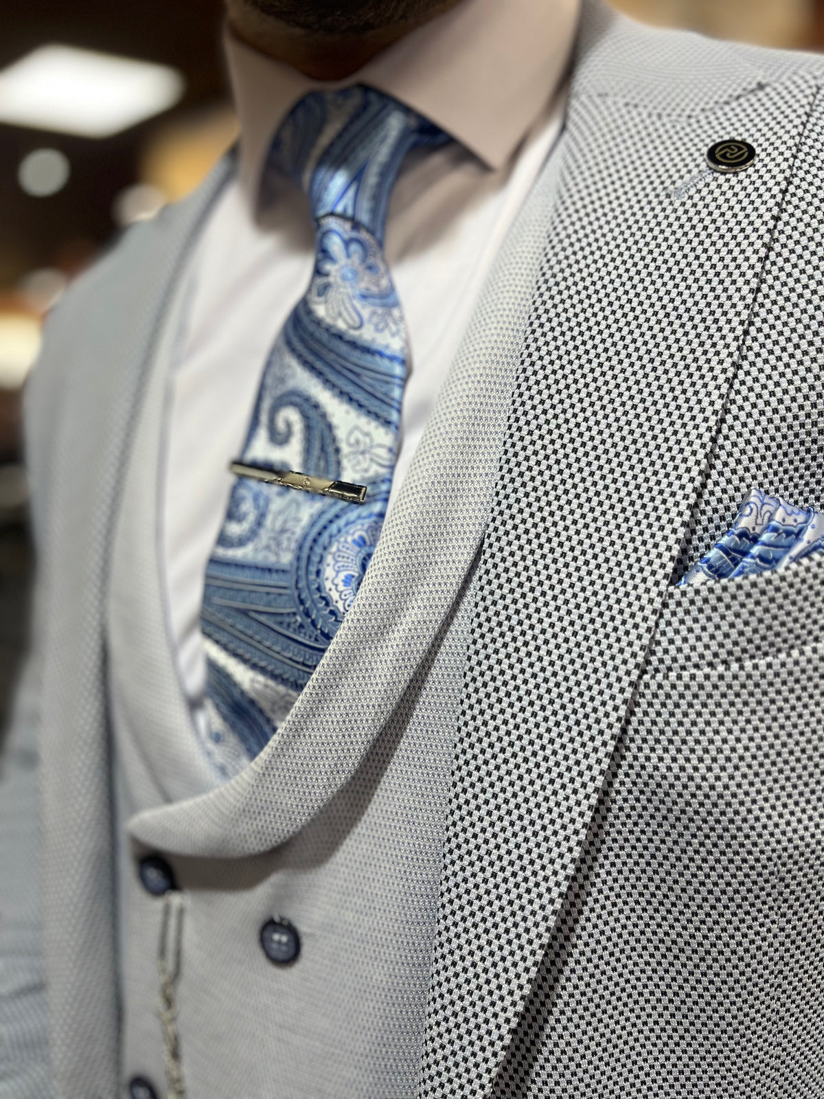 Basiola - Blue 3 Piece Suit
