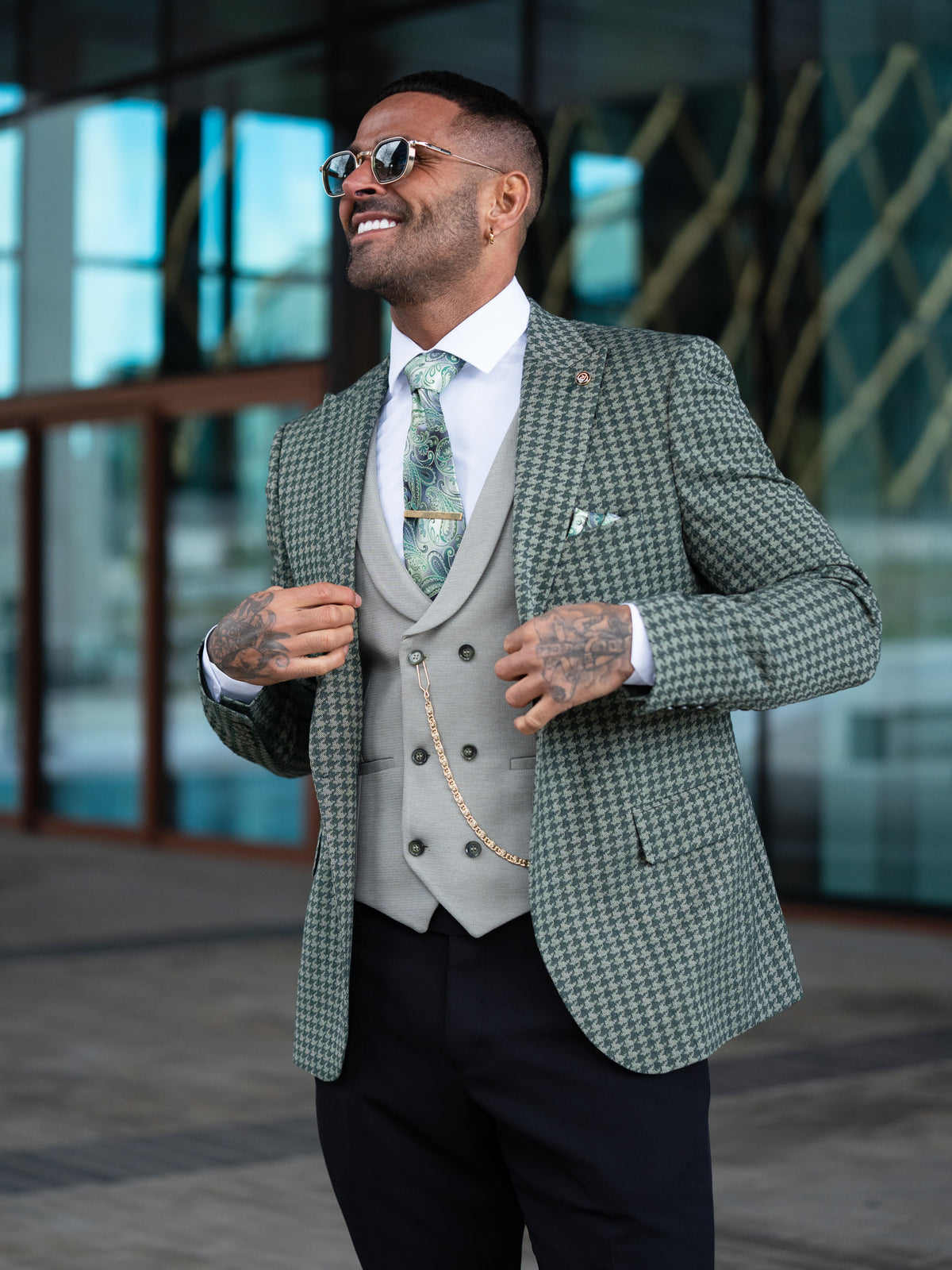 Astor - Forest Green/Sage 3 Piece Suit