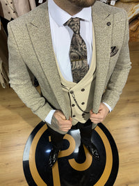 Humphries - Beige/Cream 3 Piece Suit