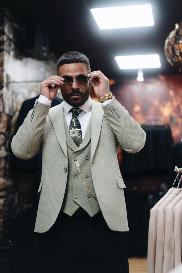 Guava - Pistachio Green 3 Piece Suit