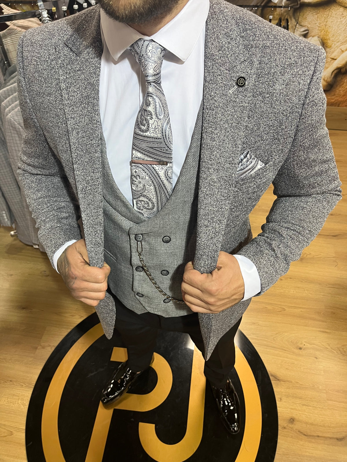 Brosnan - Charcoal Grey 3 Piece Suit