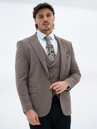 Lohan - Brown 3 Piece Suit