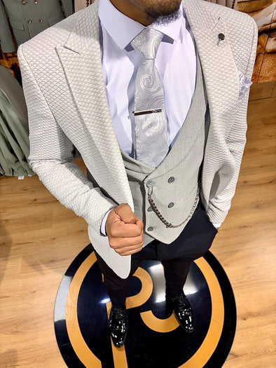 Dante - Light Grey 3 Piece Suit