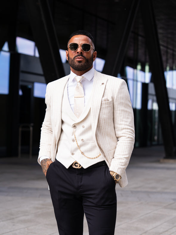 Utah - Cream/Oatmeal 3 Piece Suit