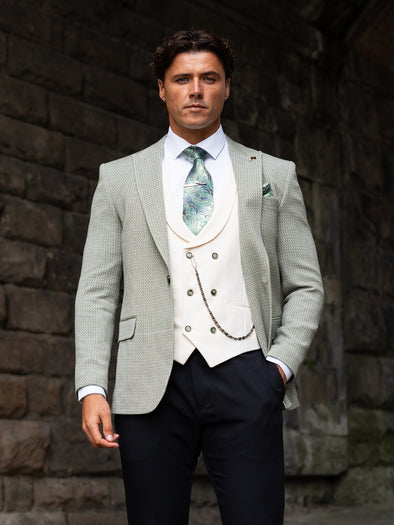 Dorado - Moss Green/Cream 3 Piece Suit