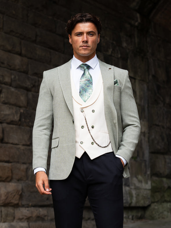 Dorado - Moss Green/Cream 3 Piece Suit