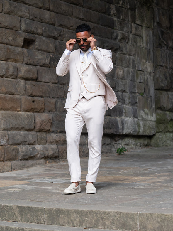 V2 Essential Cream 3 Piece Suit