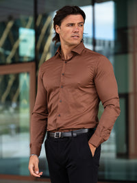 Pal Joey Premium L/S Shirt - Brown