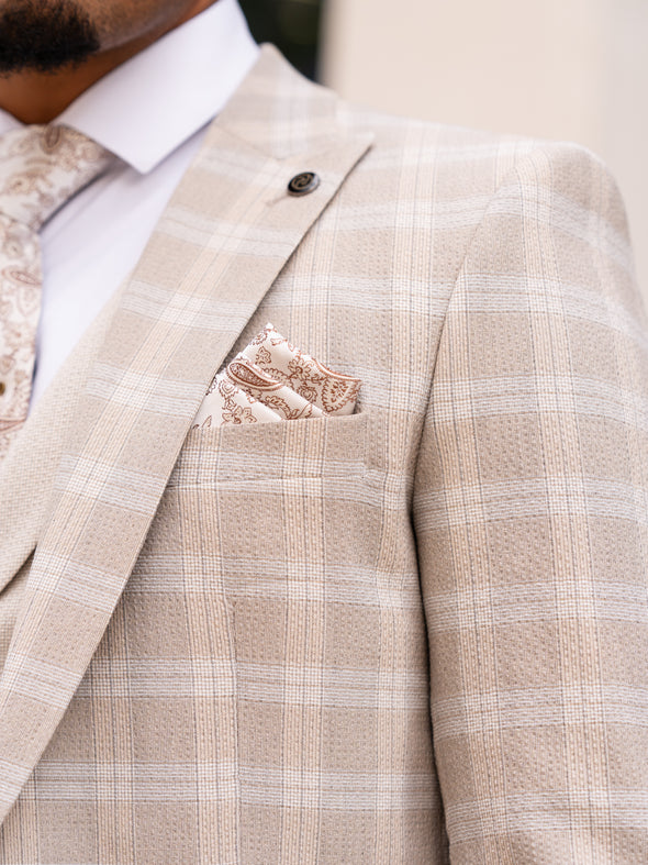 Diego - Beige 3 Piece Suit
