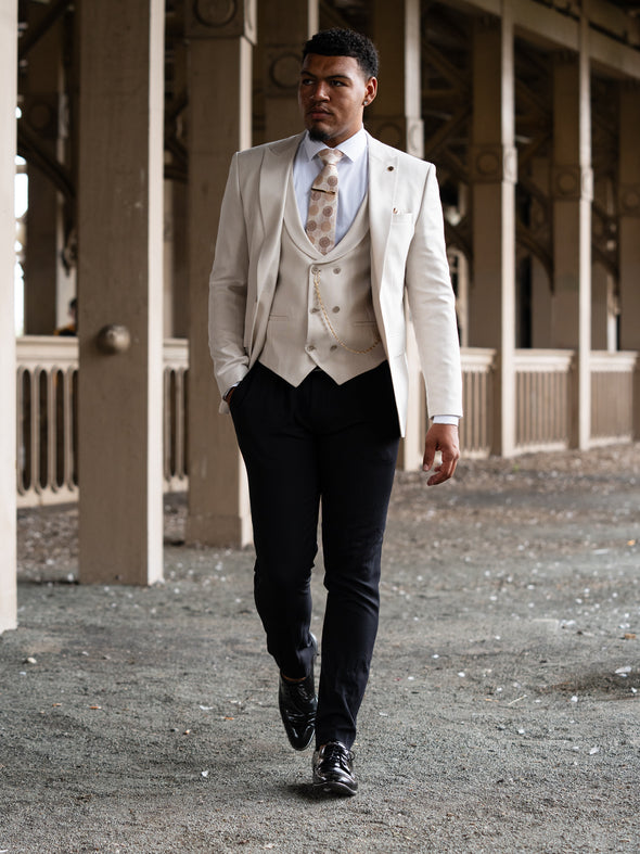Zorma - Light Beige 3 Piece Suit