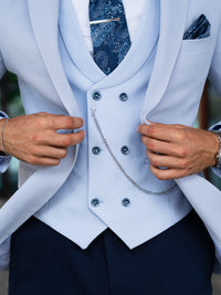 Parker - Light Blue 3 Piece Suit