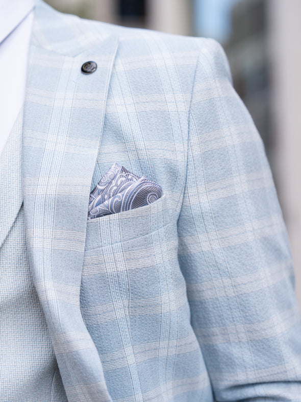 Santo - Sky Blue 3 Piece Suit