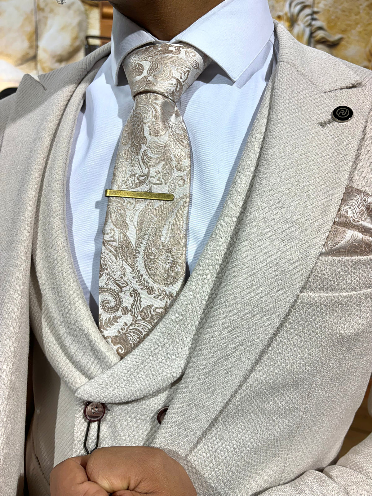 Zerola - Stone 3 Piece Suit