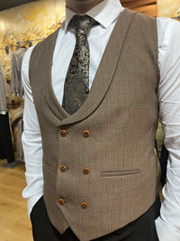 Waistcoat - 0017 Brown/Brown