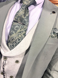 Linton - Mint Green/Light Grey 3 Piece Suit
