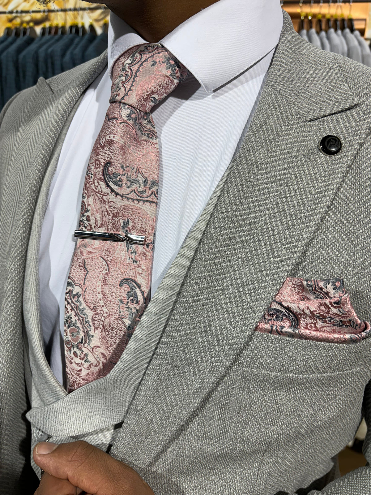 Barbaro - Grey 3 Piece Suit