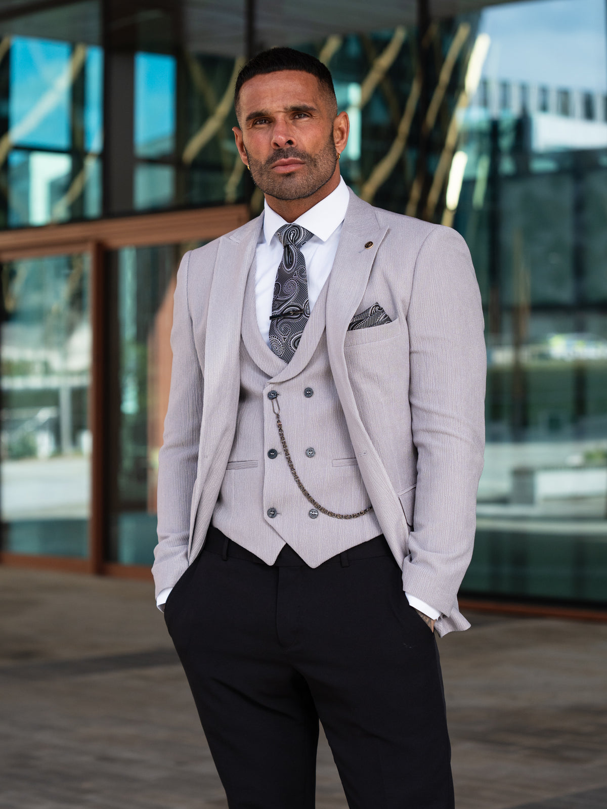 Adrian - Mid Grey 3 Piece Suit