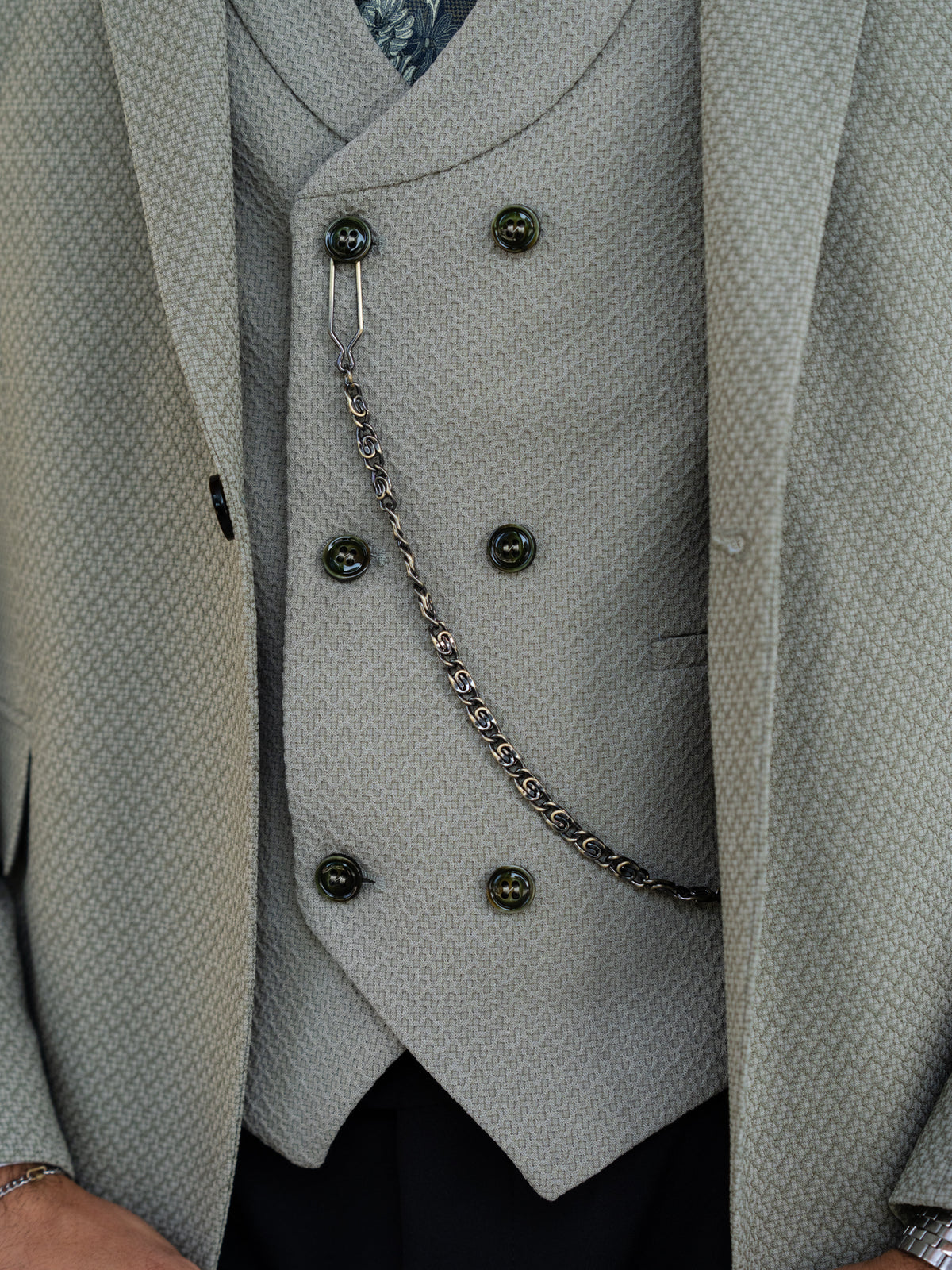 Osborne - Khaki 3 Piece Suit