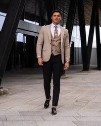 Larson - Camel Beige 3 Piece Suit