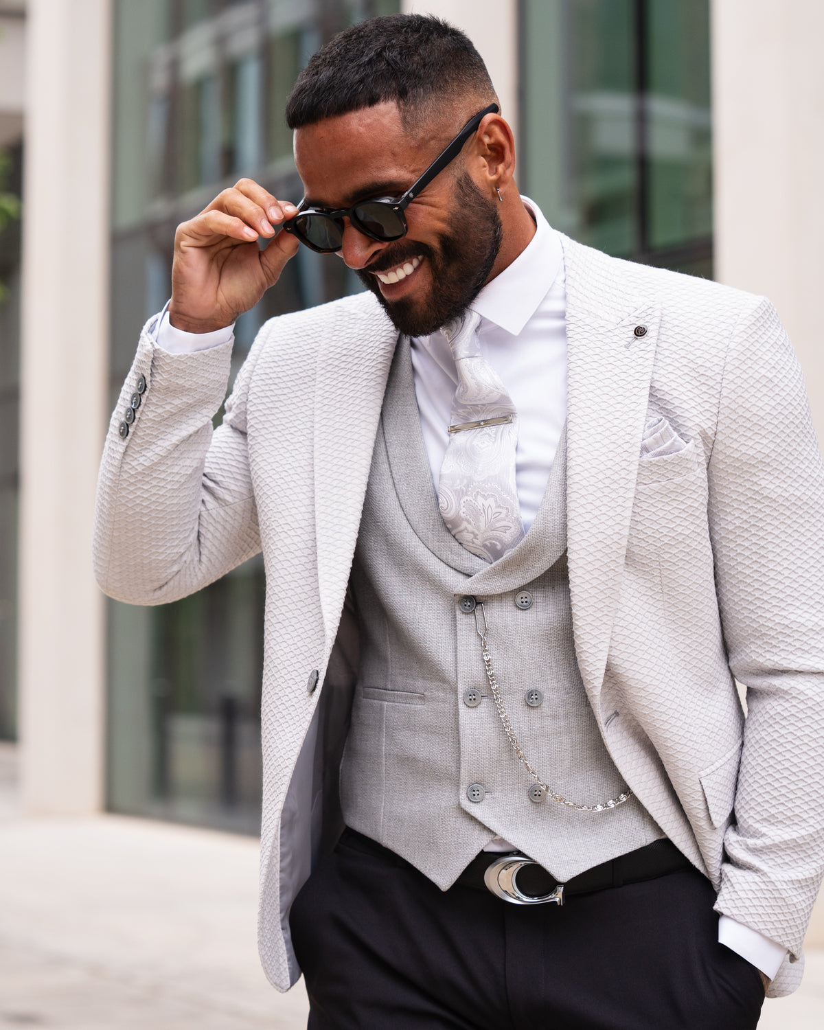 Dante - Light Grey 3 Piece Suit