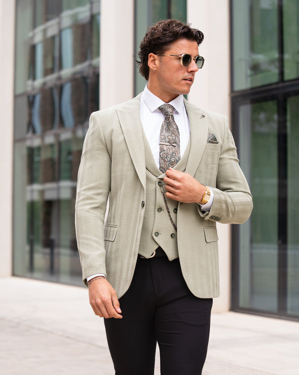 Del Prado - Pistachio Green 3 Piece Suit