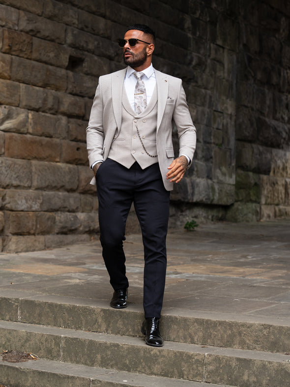 Taurus - Taupe 3 Piece Suit