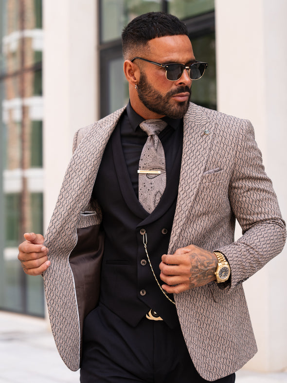 Armando - Brown/Black 3 Piece Suit