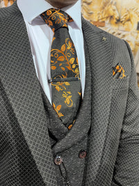 Anderson - Black/Grey 3 Piece Suit