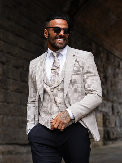 Taurus - Taupe 3 Piece Suit