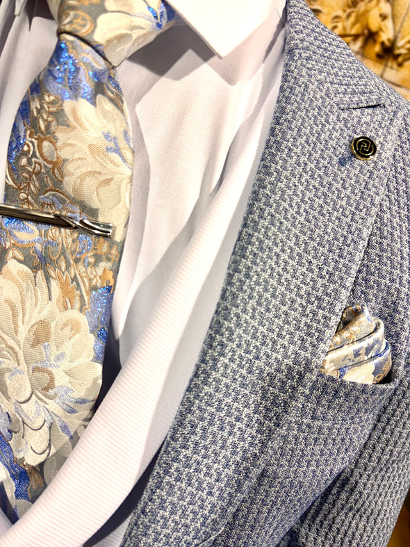 Pegasi - Pale Blue/White 3 Piece Suit