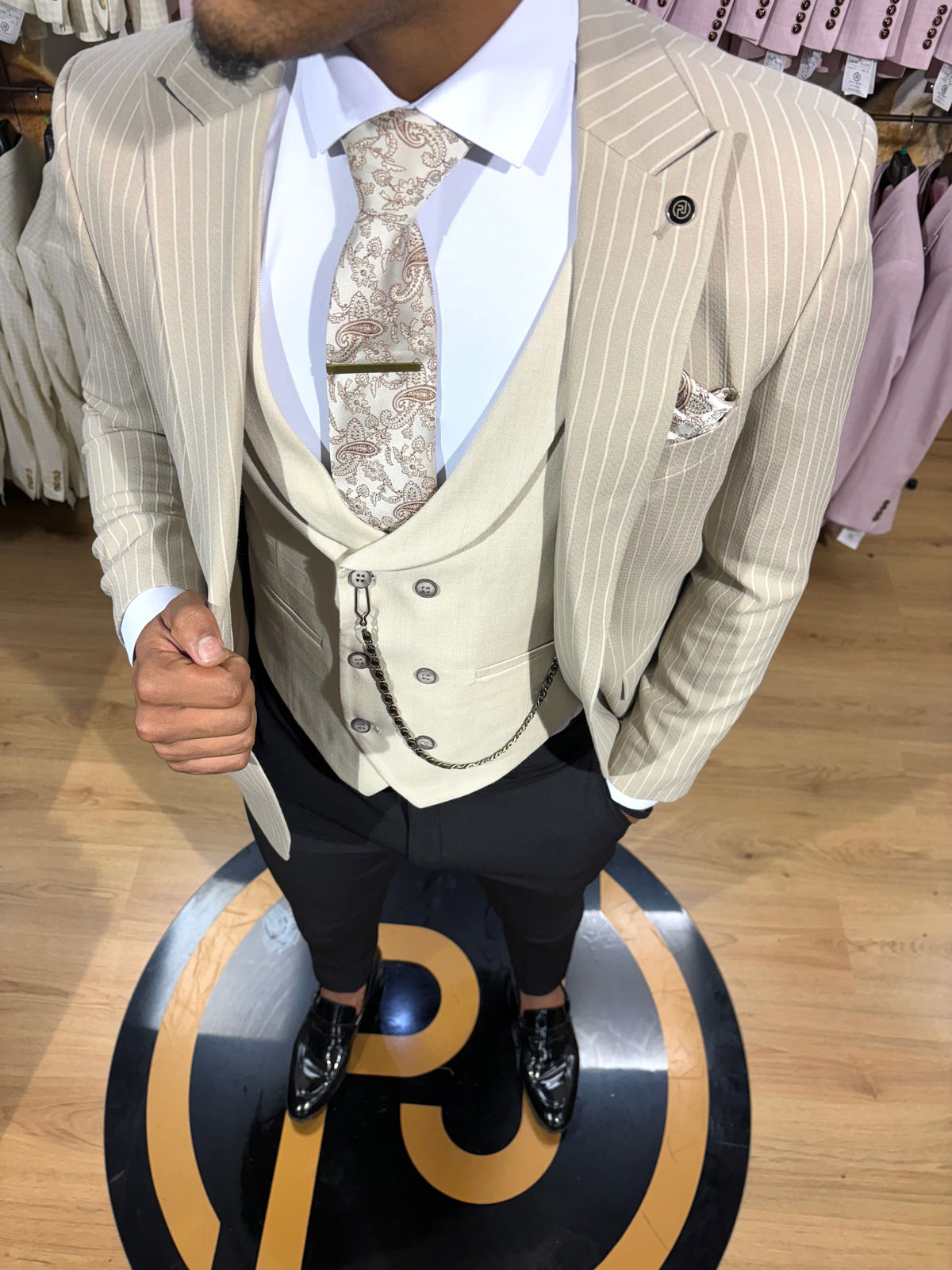 Canberra - Beige 3 Piece Suit