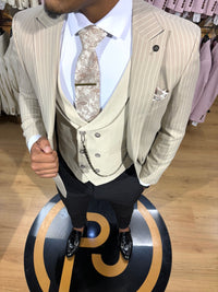 Canberra - Beige 3 Piece Suit