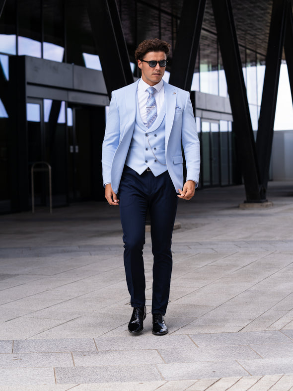 Alaska - Sky Blue 3 Piece Suit