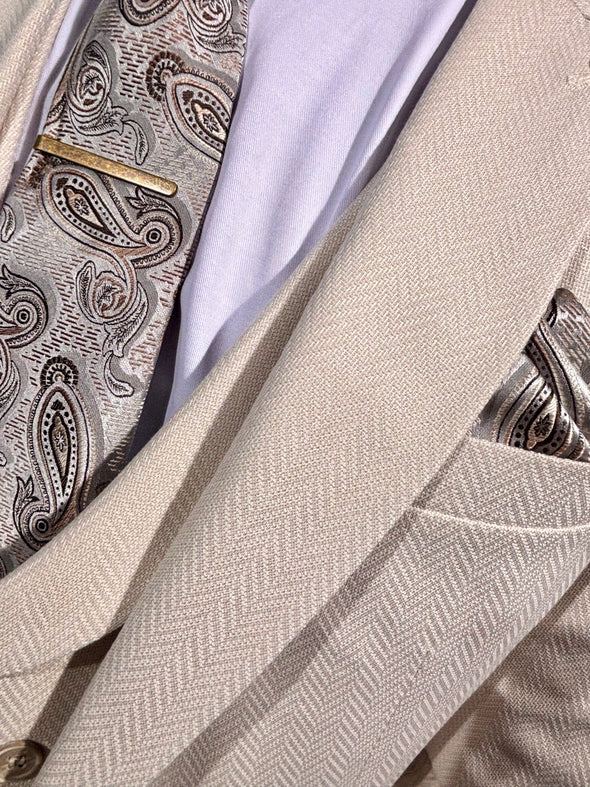 Zorma - Light Beige 3 Piece Suit