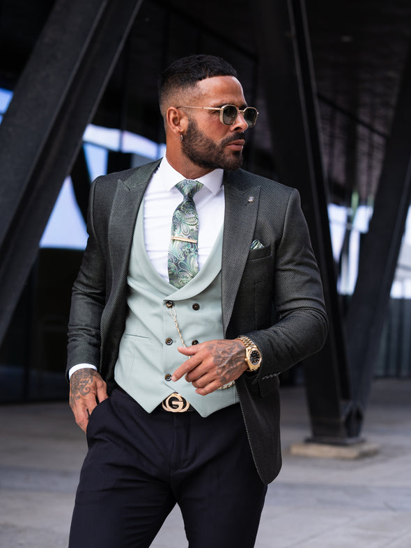 Vegas - Dark Green 3 Piece Suit