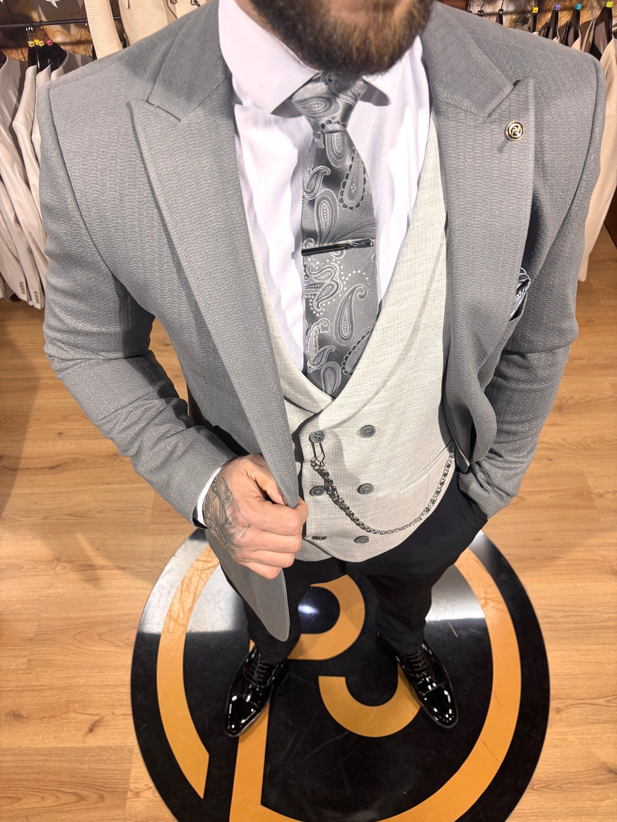 Davron - Anthracite Grey/Light Grey 3 Piece Suit