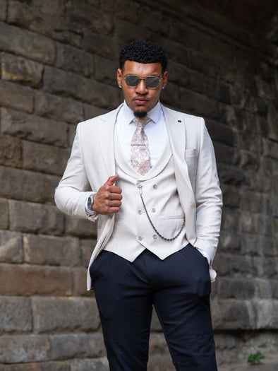 Elvis - Light Beige 3 Piece Suit