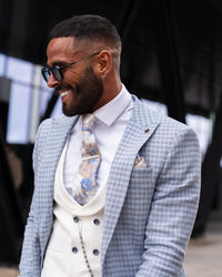 Riorson - Baby Blue/Cream 3 Piece Suit