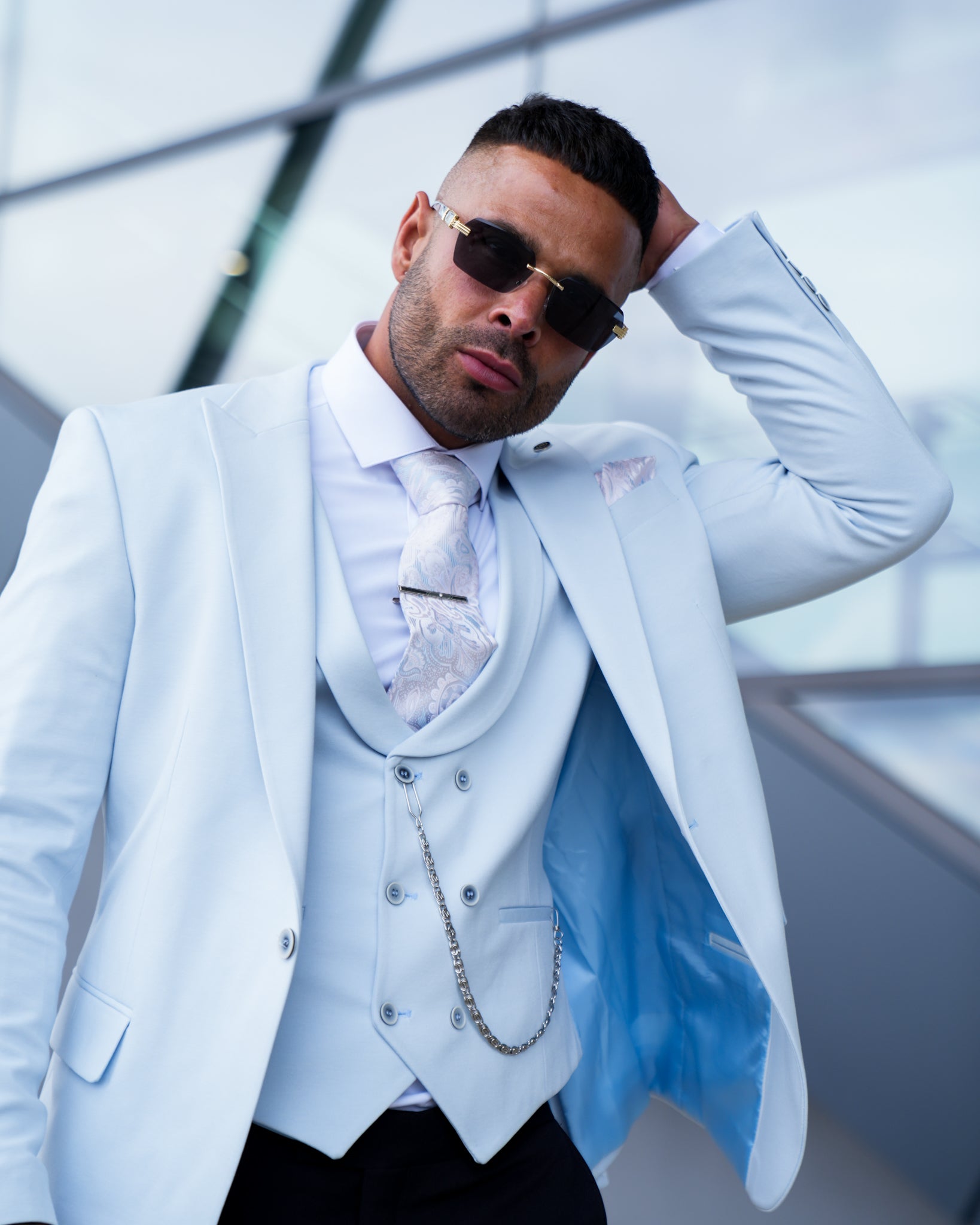 Ice Blue Tuxedo White And Blue Wedding Suit Florence Ice Blue