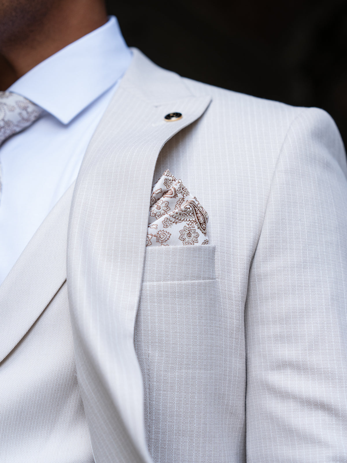 Elvis - Light Beige 3 Piece Suit