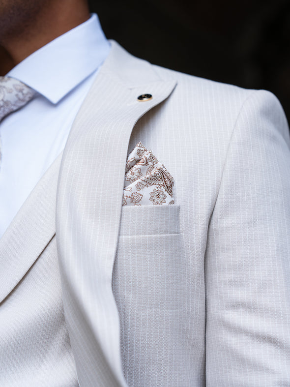 Elvis - Light Beige 3 Piece Suit
