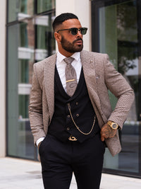 Armando - Brown/Black 3 Piece Suit