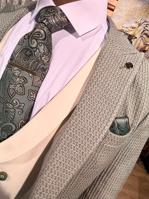 Dorado - Moss Green/Cream 3 Piece Suit