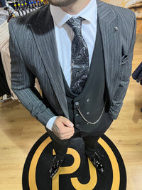 Hardy - Black/Grey 3 Piece Suit