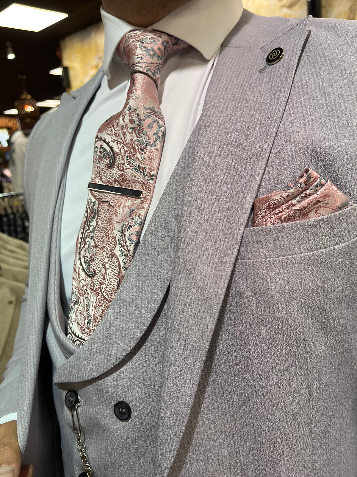 Cruise- Blue Grey Slate 3 Piece Suit