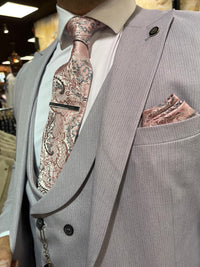 Cruise- Blue Grey Slate 3 Piece Suit