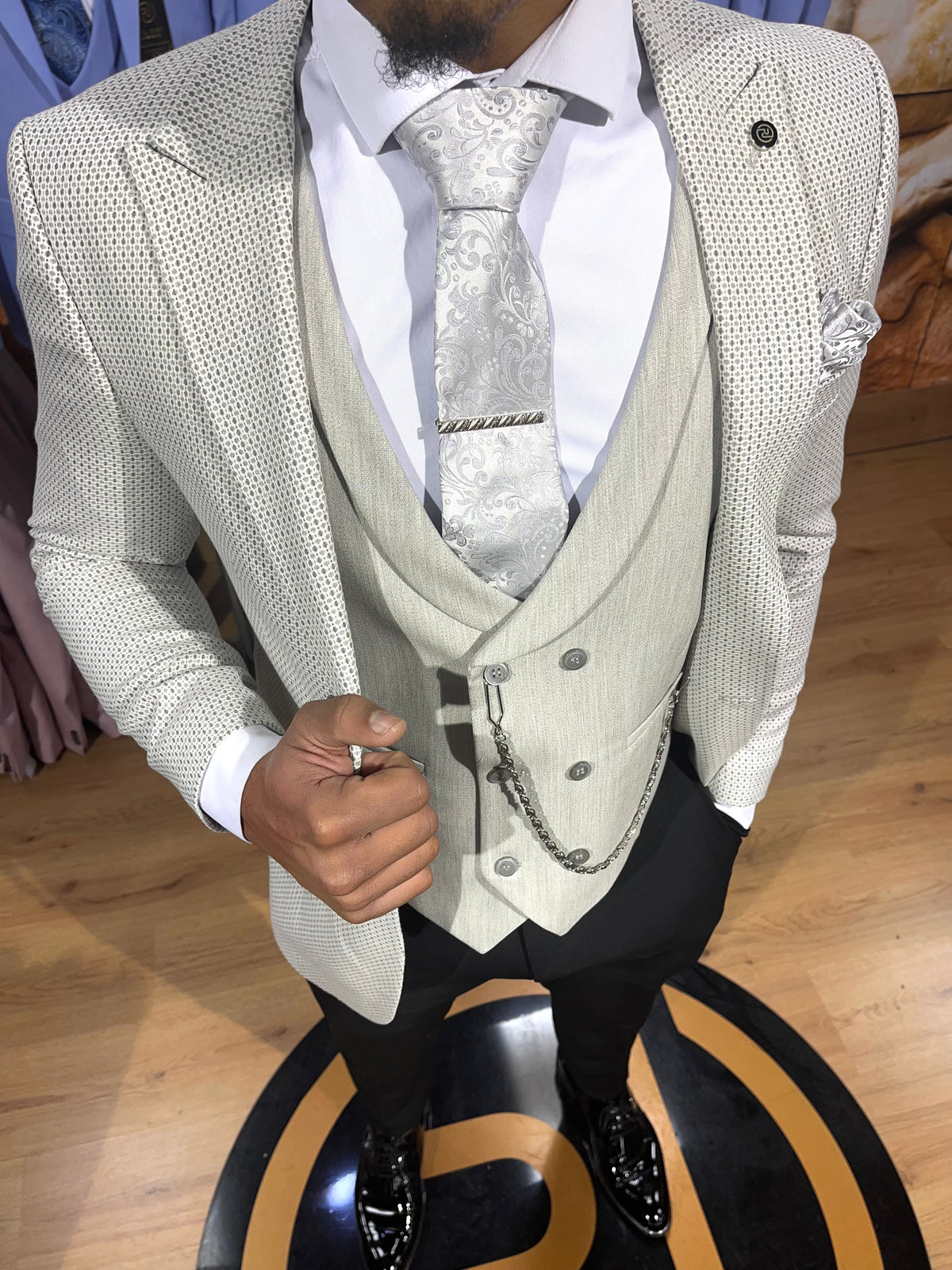 Texas - Light Grey 3 Piece Suit