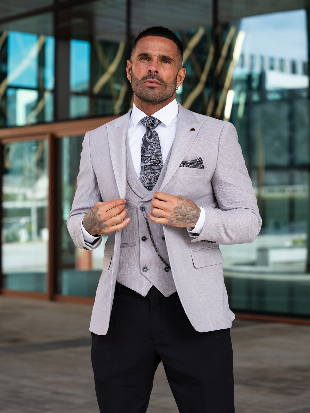 Adrian - Mid Grey 3 Piece Suit