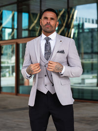 Adrian - Mid Grey 3 Piece Suit