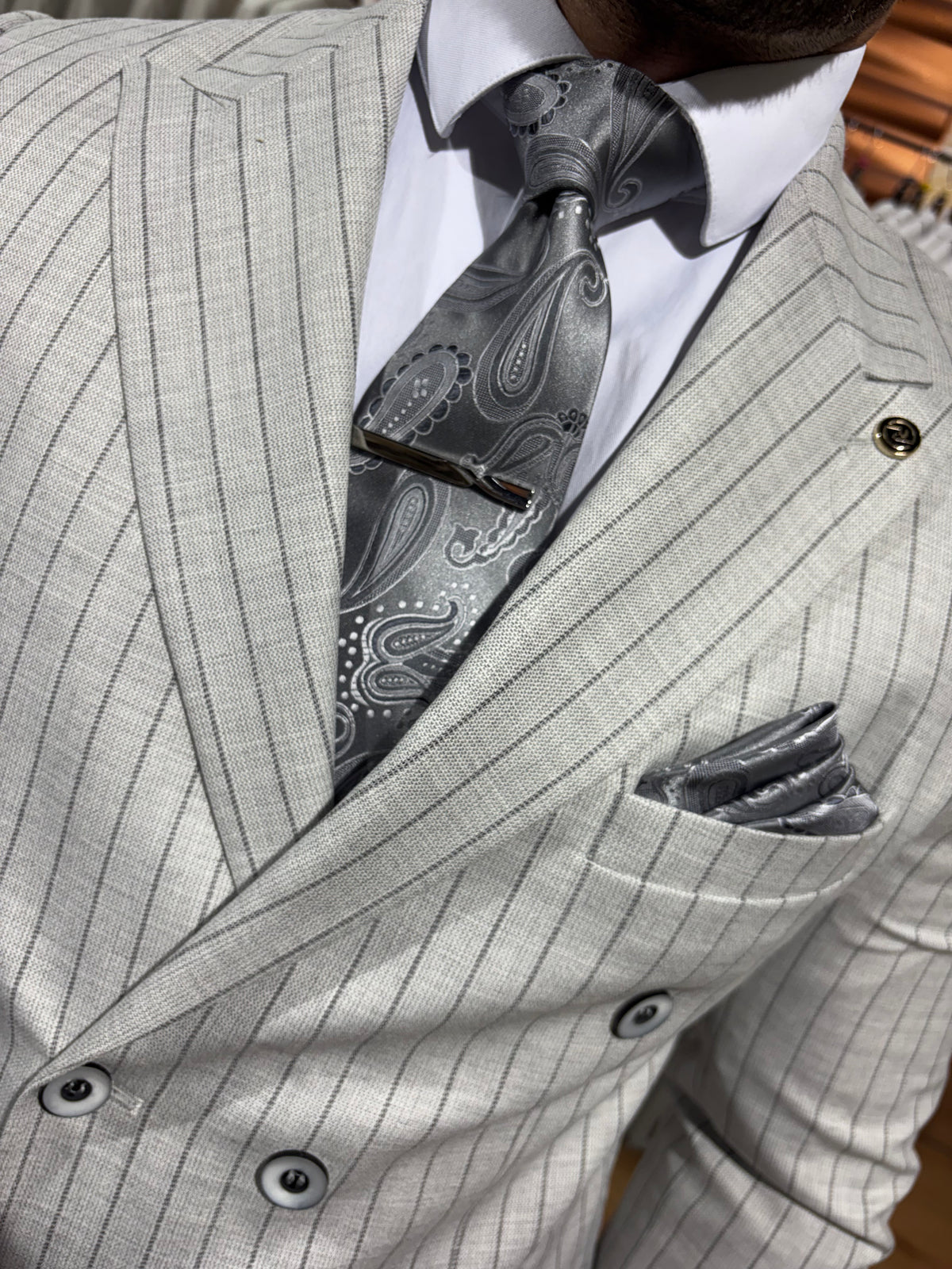 Pulisic - Grey/Black 2 Piece Suit